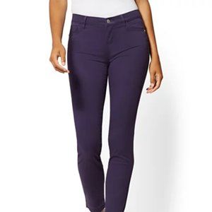 NY&Co. Super Skinny Jeans-Slash Hem-Plum-NWT